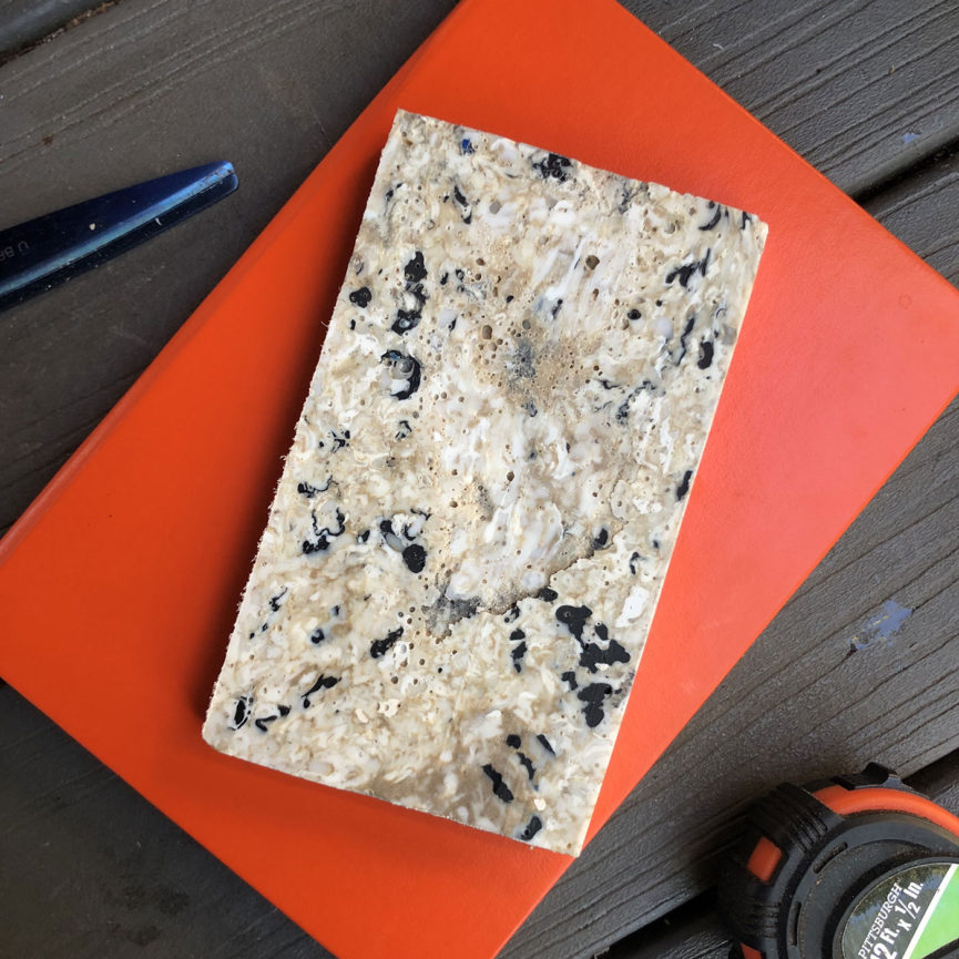 Free Plastic's plastic pollution recycled into a plank