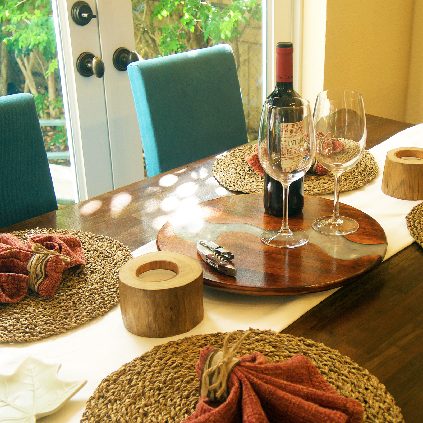 Lazy River | Brown Walnut Stain with Black Epoxy - Image 2