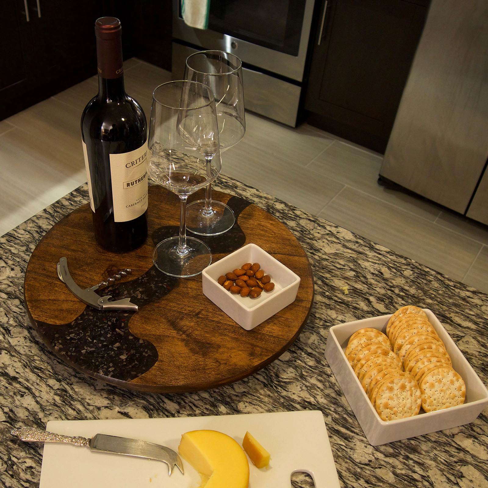 Lazy River | Brown Walnut Stain with Black Epoxy - Image 4