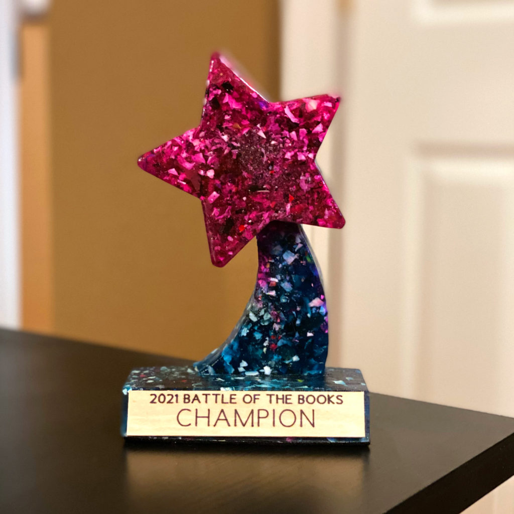 The Little Star trophies for The Children's Trust's Stay Home Miami summer reading program Battle of the Books