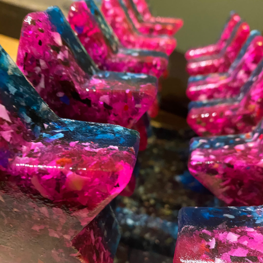Detail shot of the Little Star trophies for The Children's Trust's Stay Home Miami summer reading program Battle of the Books