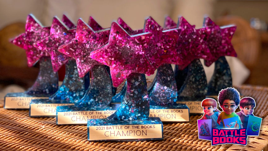 Little Star trophies for The Children's Trust's Stay Home Miami summer reading program Battle of the Books