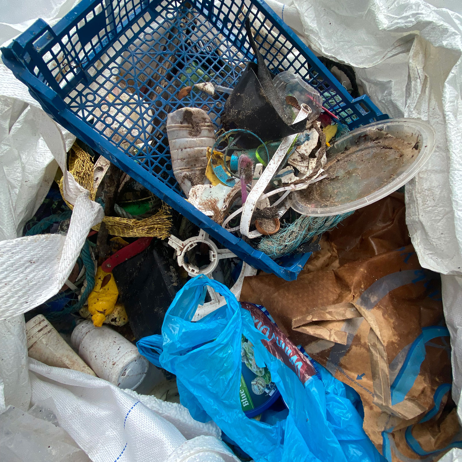 Collected plastic waste from Commissioner Regalado's beach cleanup