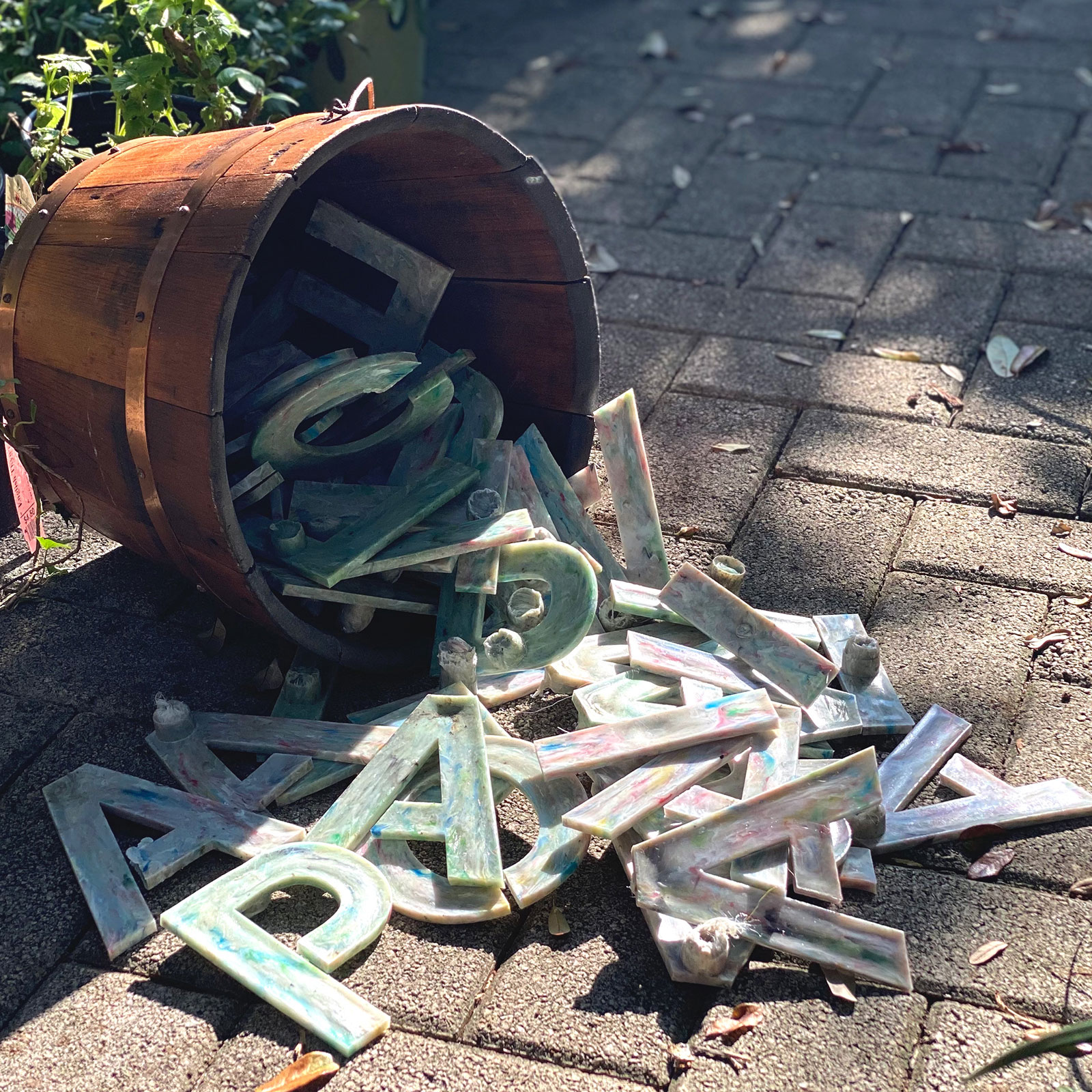 Free Plastic's recycled polypropylene letters