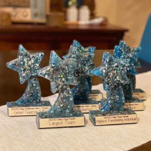 ICU baby's HOPE Parade trophies