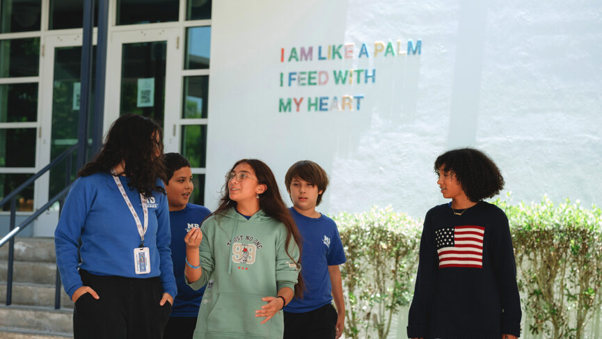 Nautilus Middle School's Plastic Poetry Installation
