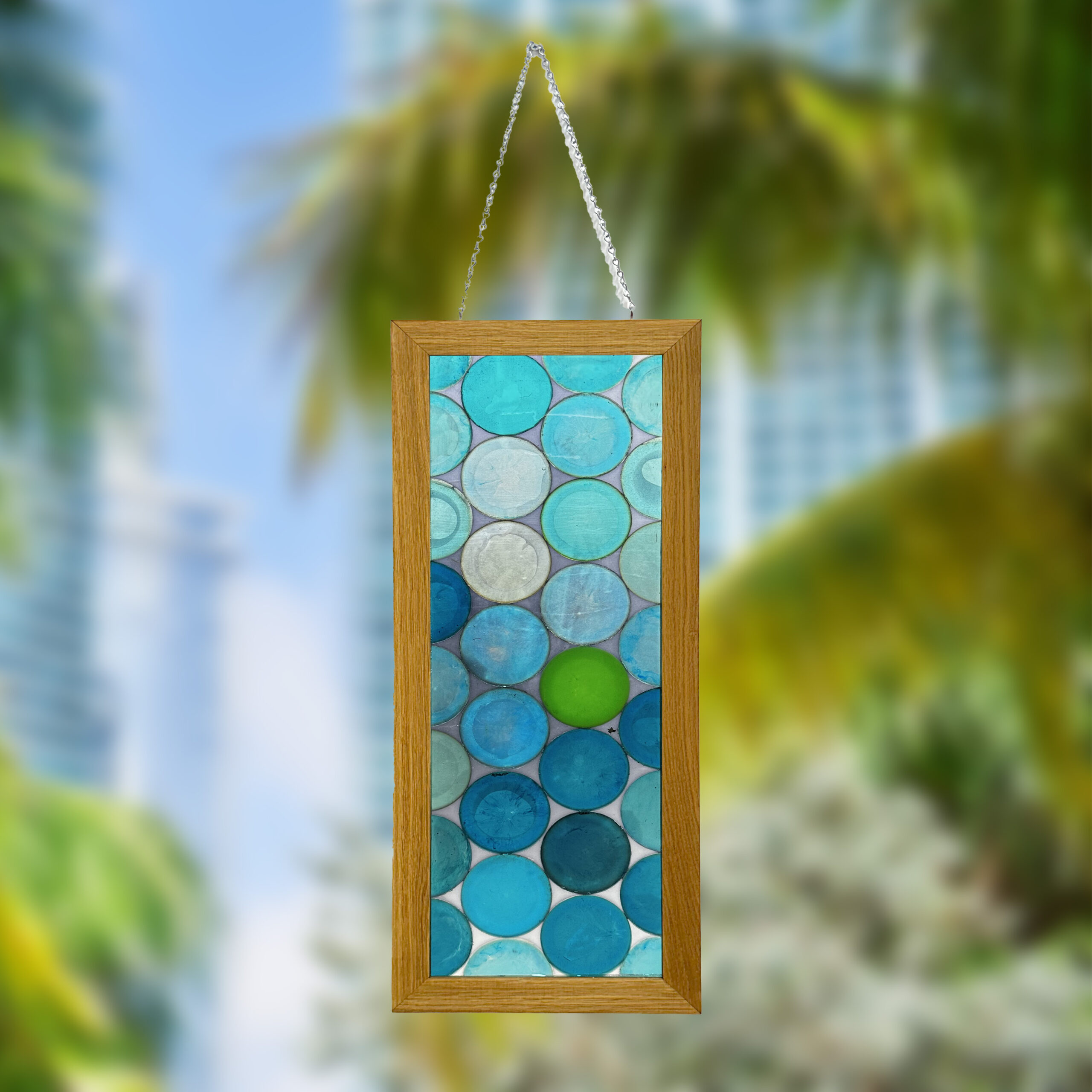 Blue Plastic Glass 002 | Free Plastic | Recycled Epoxy Stained Glass
