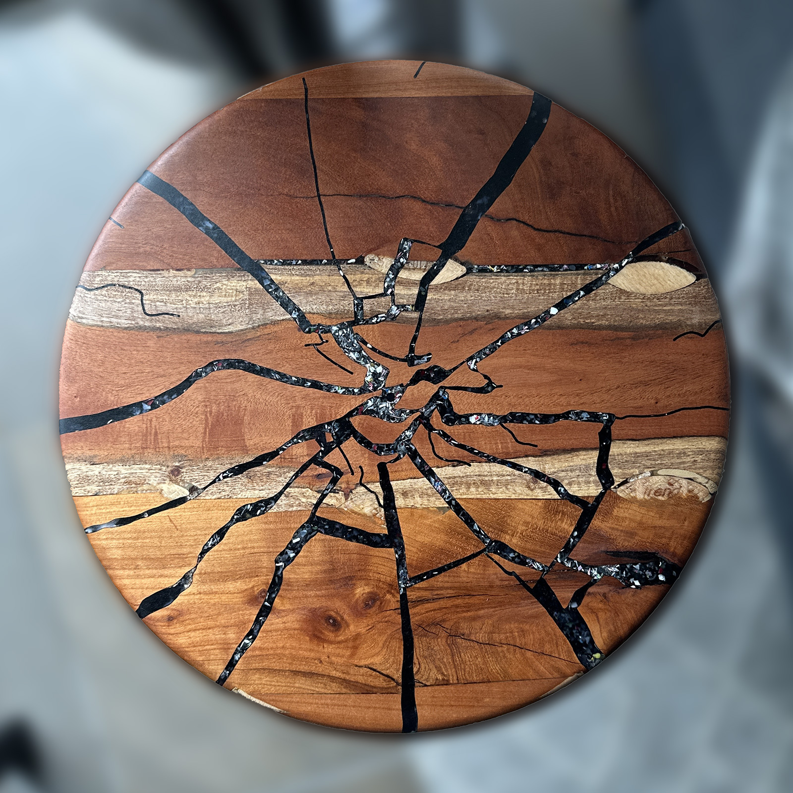 SHATTERED Accent Table | Salvaged Hardwoods & Ocean Plastic