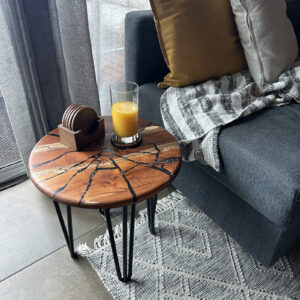 SHATTERED Accent Table | Salvaged Hardwoods & Ocean Plastic